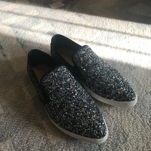 {Sole Society} Sparkle Glitter Slip On Loafers 8M